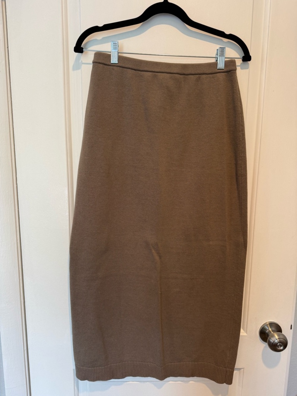 Free People Brown V-Neck Button-Front Collared Sweater skirt set - Picture 4 of 4